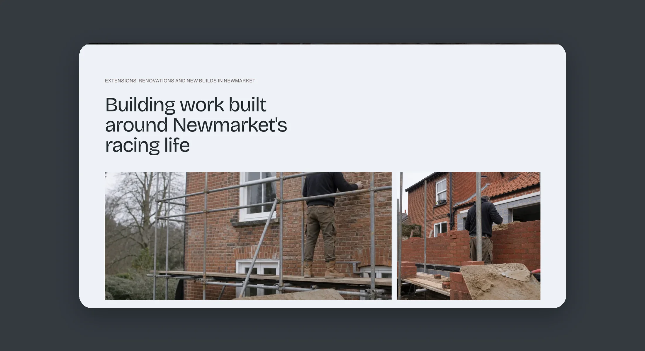 Northgate Building Newmarket town page for builders in Newmarket