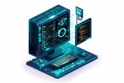 Stylized computer monitor