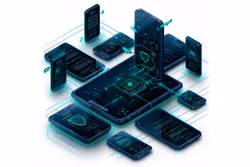 Stylized selection of mobile devices