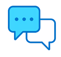 Stylized chat bubbles