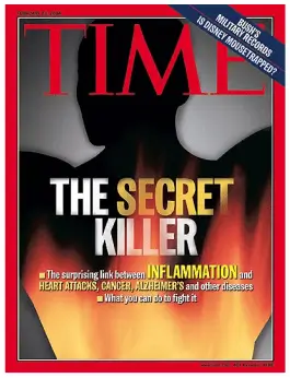 Time Magazine "The Secret Killer" The surprising link between inflammation and heart attachs, cancer, alzheimer's and other diseases.