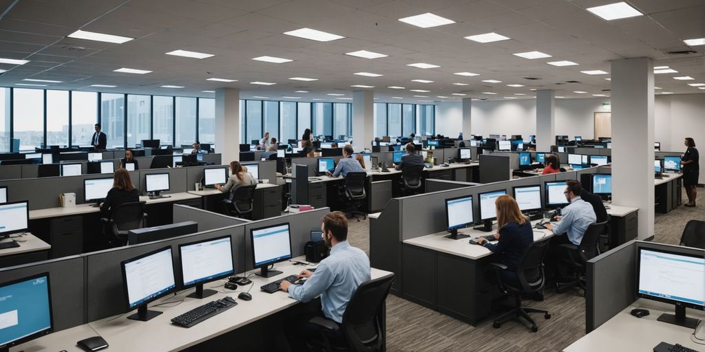 AI-powered customer service center with advanced technology.