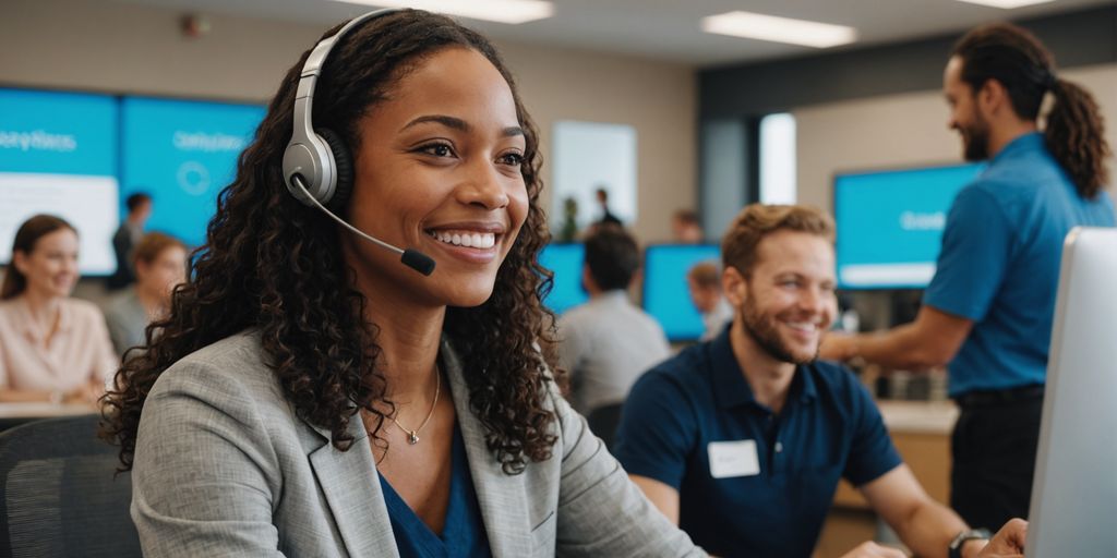 AI-enhanced customer service interaction