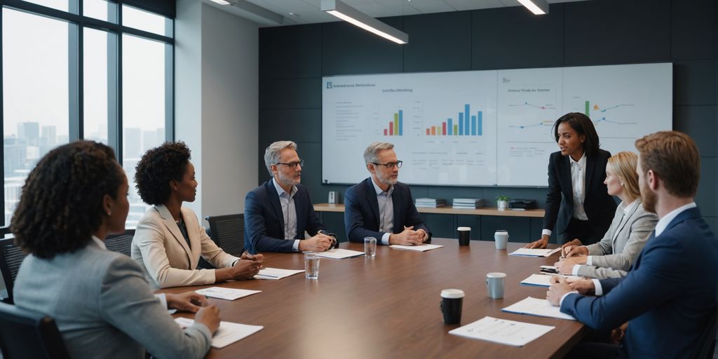 Diverse team in a business meeting