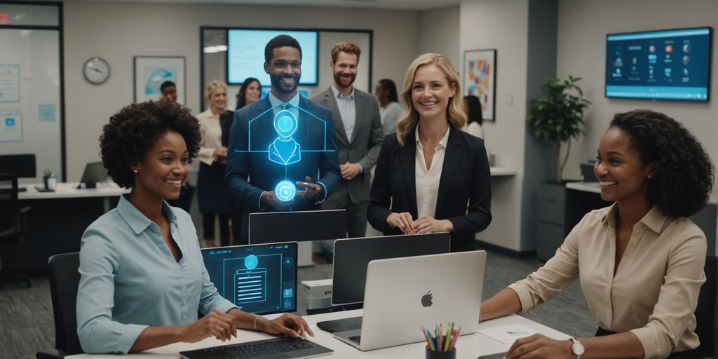 AI receptionist with happy clients