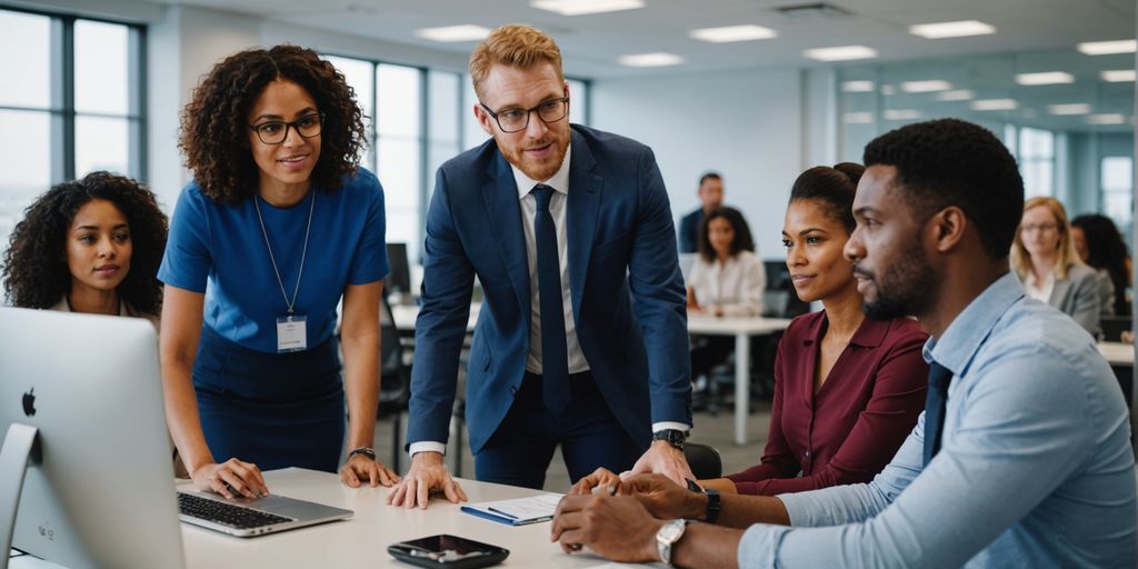Professionals in a training session.