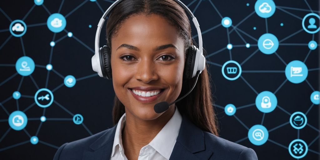 Customer service rep with AI-enhanced background
