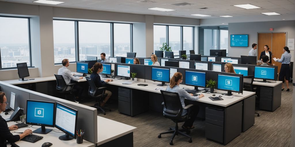 Office with automated receptionist software