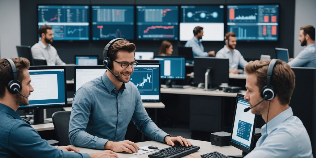 AI managing calls in a busy call center