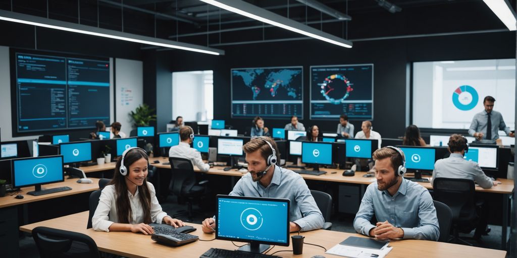 AI-assisted operators in a busy call center