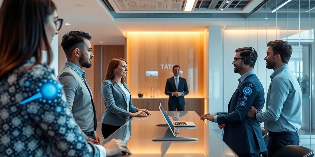 AI receptionist handling multiple clients