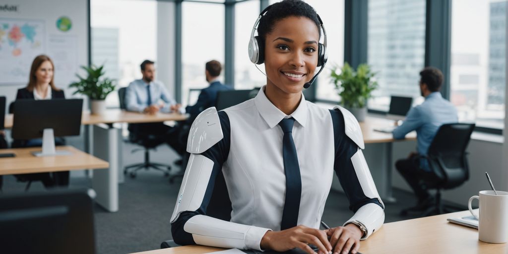 AI robot receptionist with international clients