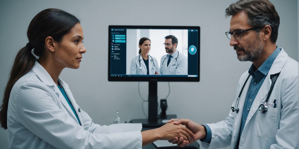 AI doctor showing empathy to patient