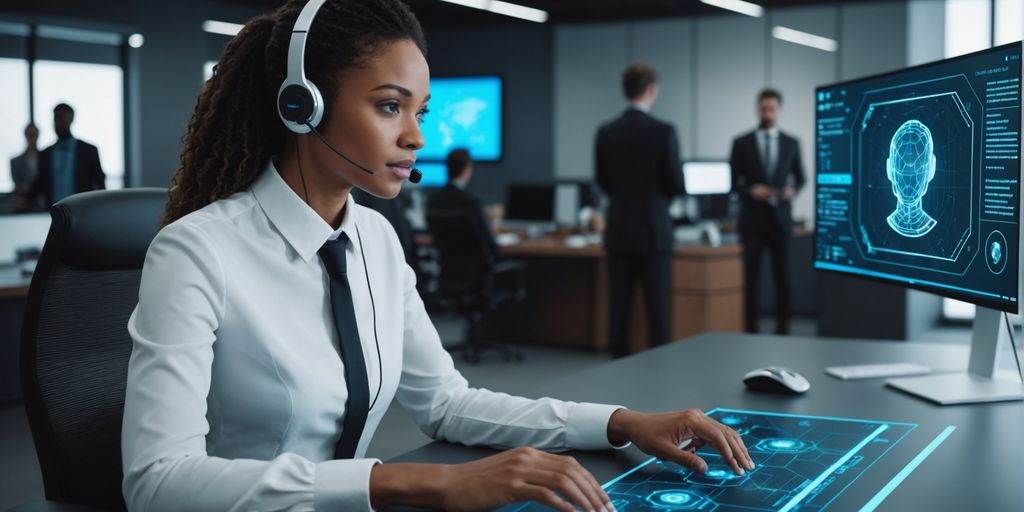 Customer support agent with AI interface