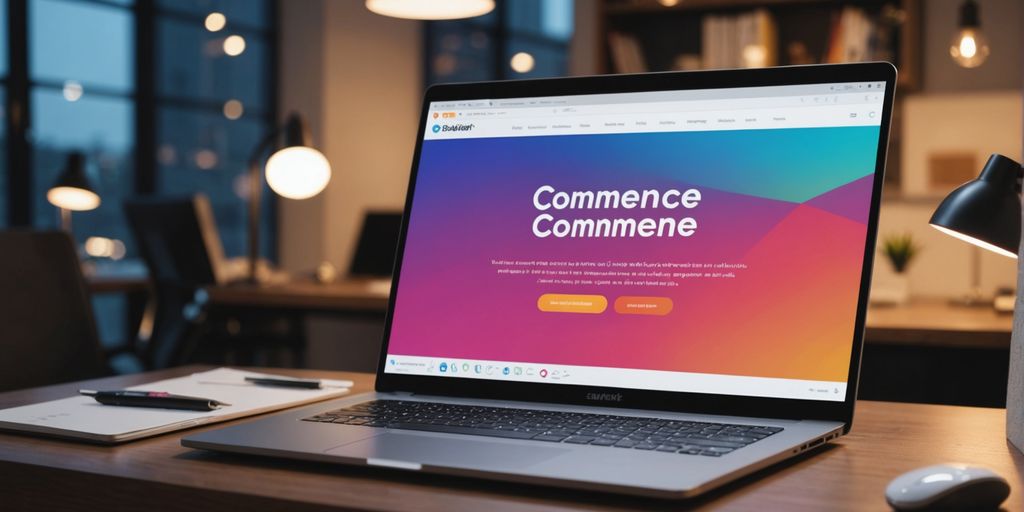 Laptop showing e-commerce site with AI product descriptions
