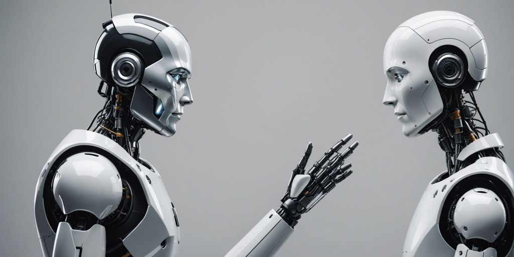 Human and robot showing empathy