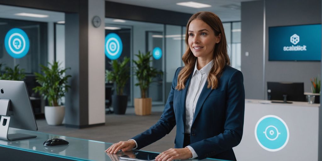 AI receptionist assisting a business professional