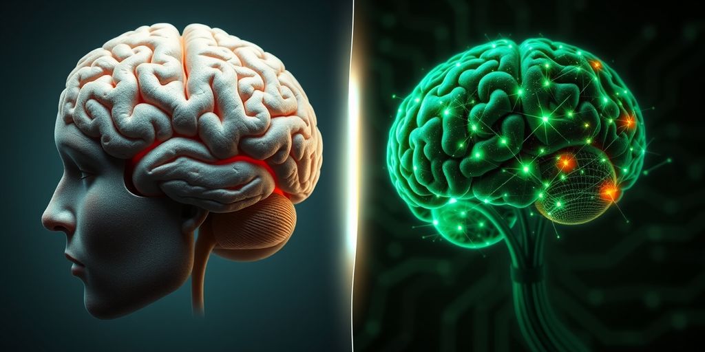 Human brain vs digital brain comparison
