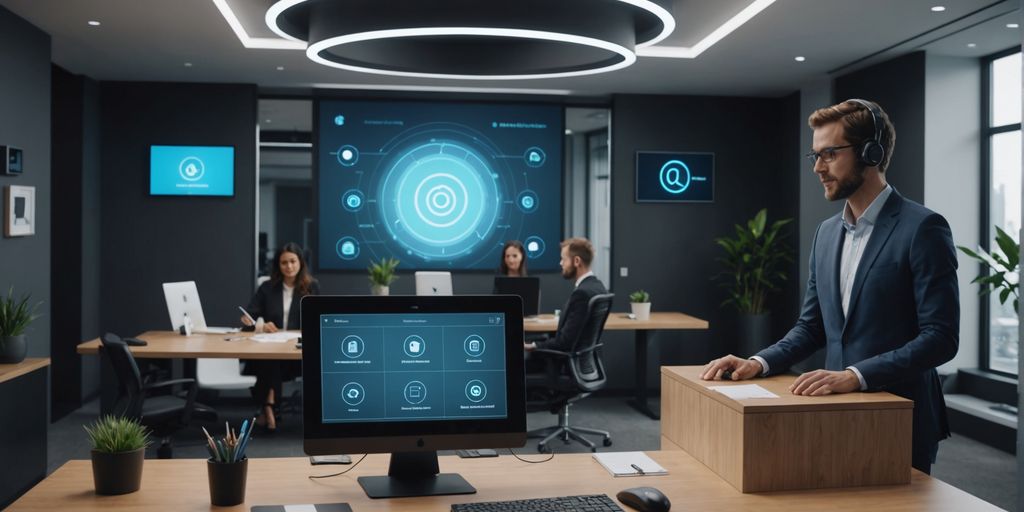 AI hologram receptionist with multiple clients