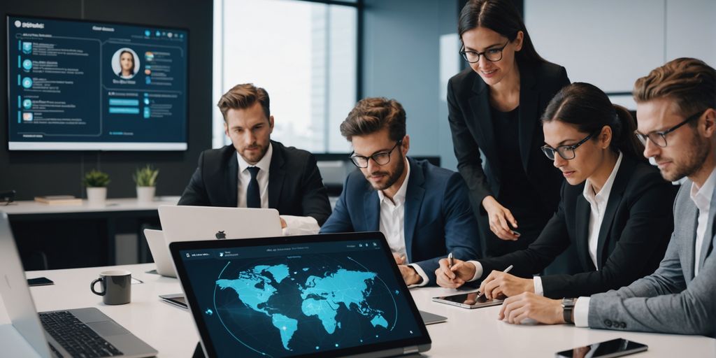 Team using AI phone automation in a business setting.