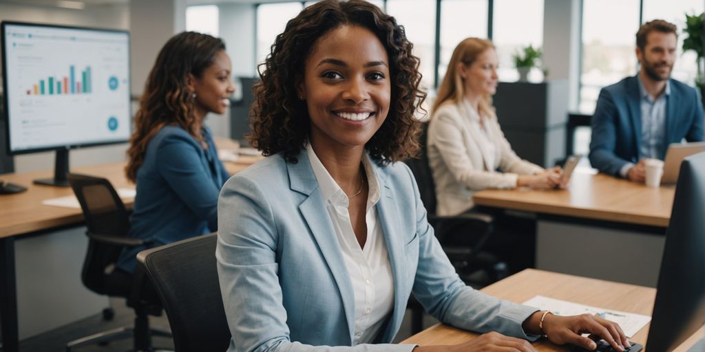 AI receptionist interacting with diverse people