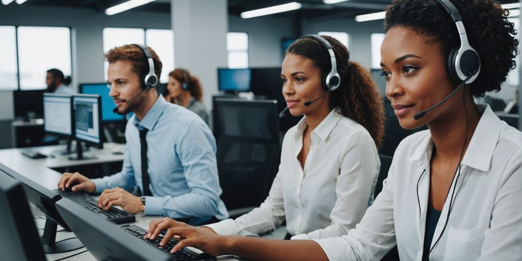 AI-powered call center with diverse agents
