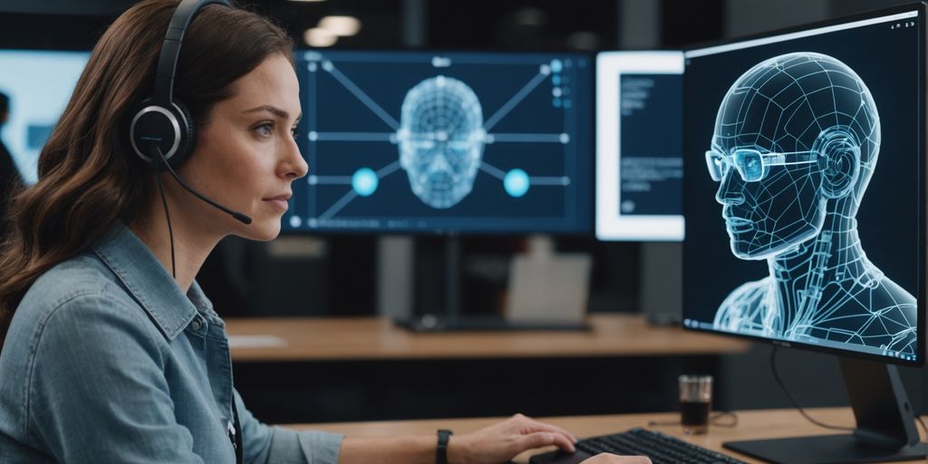 AI assisting customer service with a difficult customer