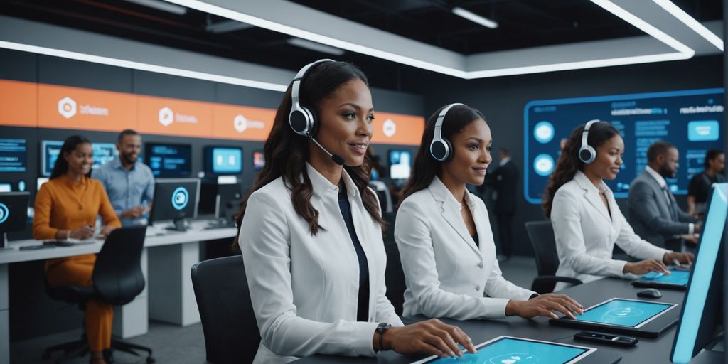 AI voice assistants in customer service center