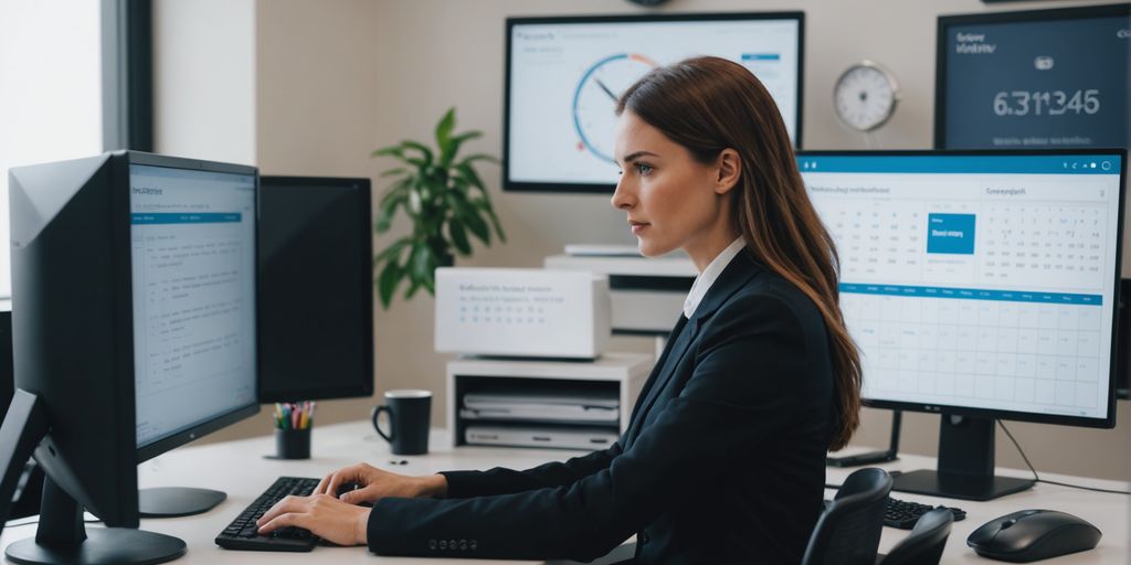 AI receptionist managing tasks efficiently