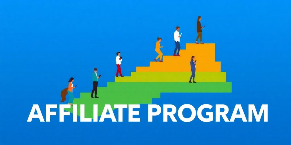 Diverse people on a multi-tiered staircase collaborating.