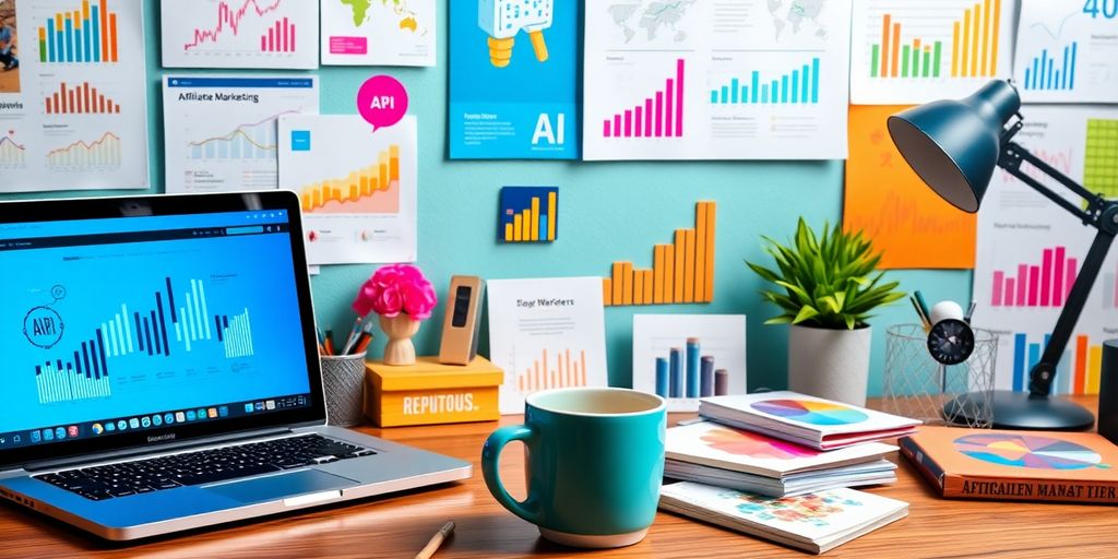 A workspace with a laptop and coffee cup.