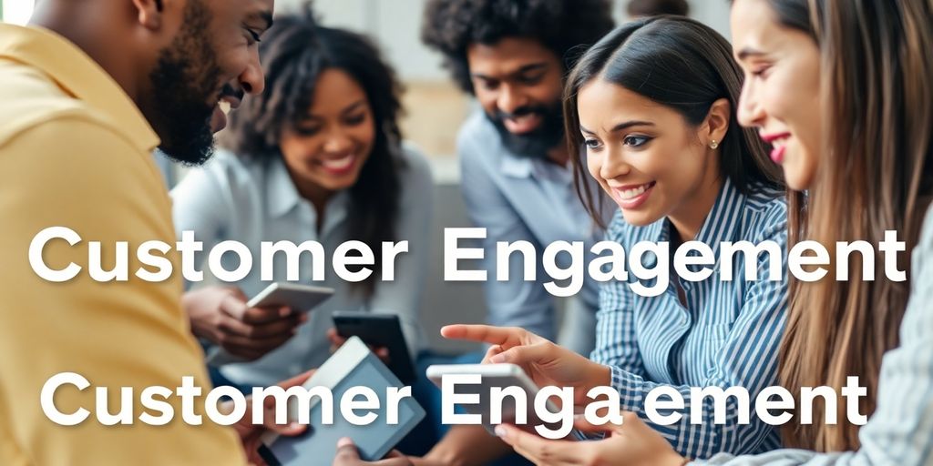 Group discussion with digital devices, showcasing customer retention.