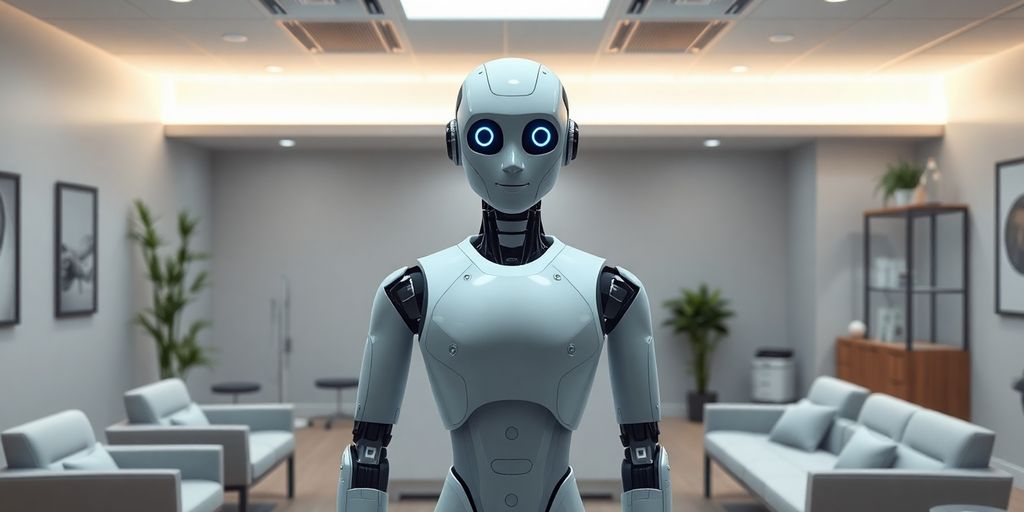 AI receptionist in a chiropractic office setting.