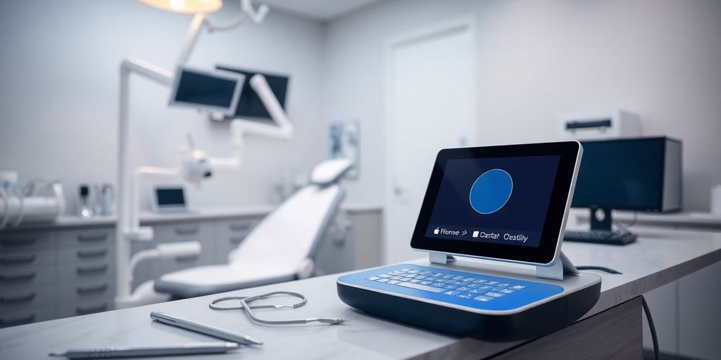 AI answering system in a dental office setting.