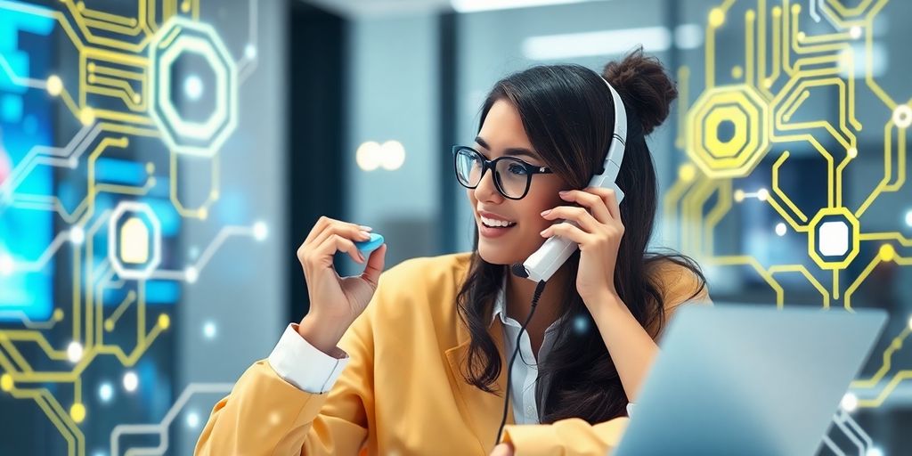 AI phone agent engaging in lead generation conversation.