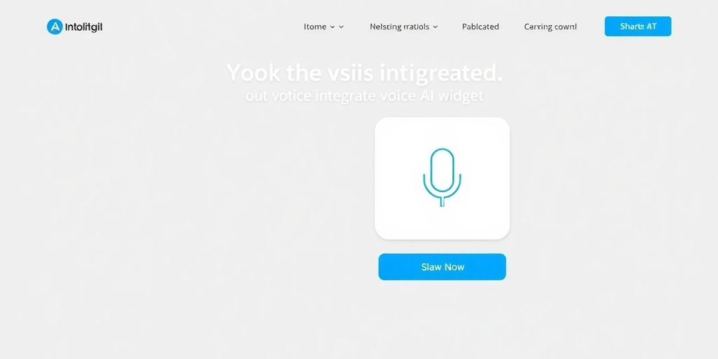 Voice AI widget integrated into a website interface.