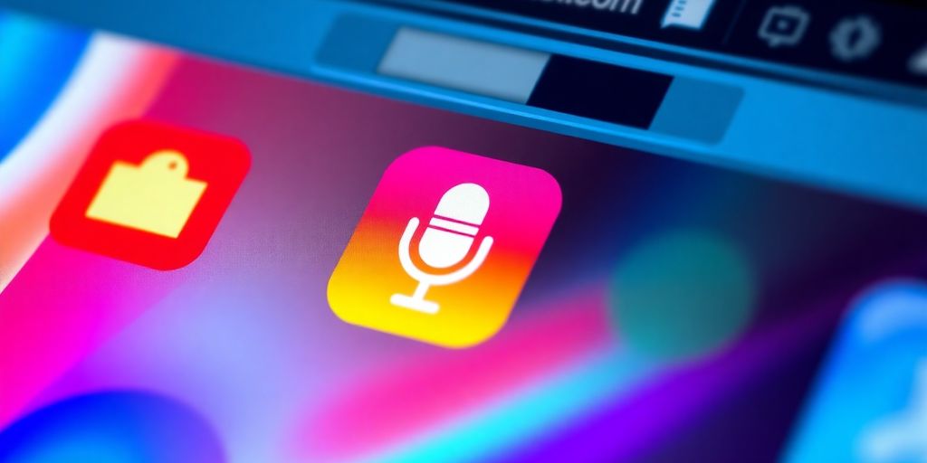 Website widget with microphone icon for voice AI integration.