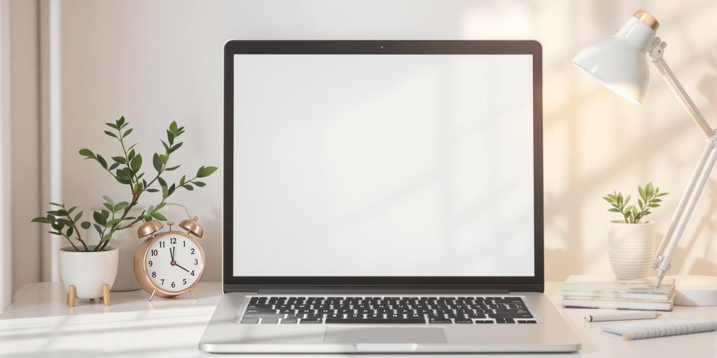 Modern workspace for real estate agents focusing on productivity.