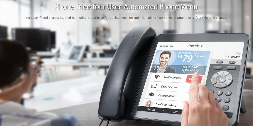 Person using a modern phone system in an office.