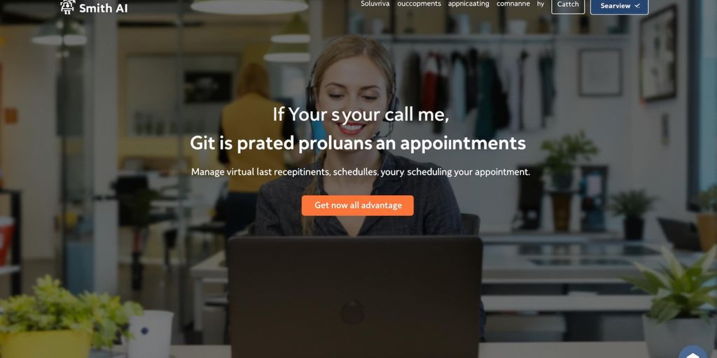 Virtual receptionist working in a modern office setting.