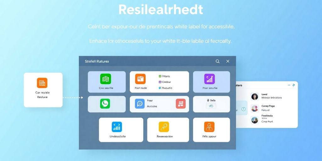 User-friendly reseller platform interface with various tools.