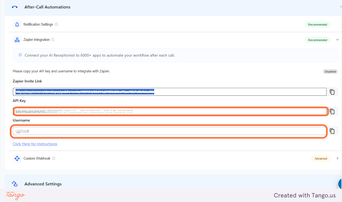 Look for the sign in details