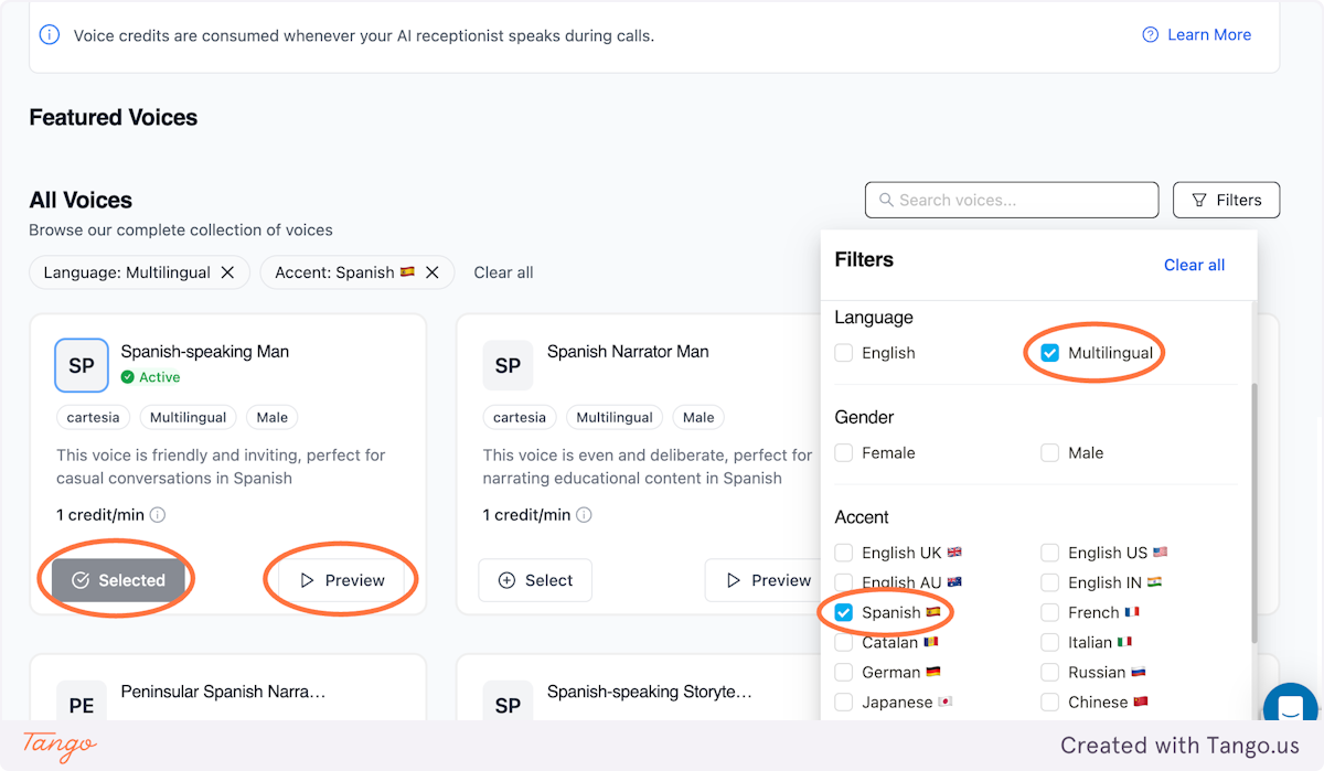 Filtering out the languages