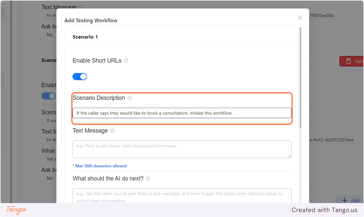 Send Links to your callers via SMS