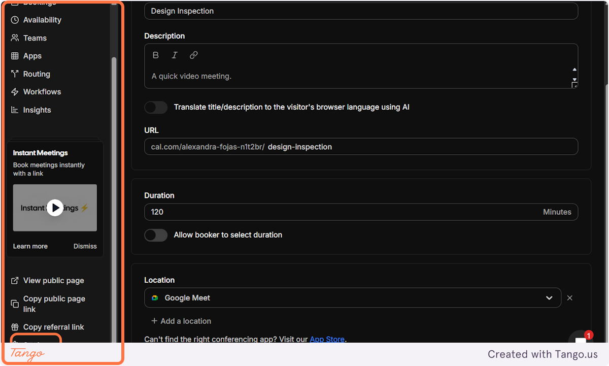 To find your API, click Settings