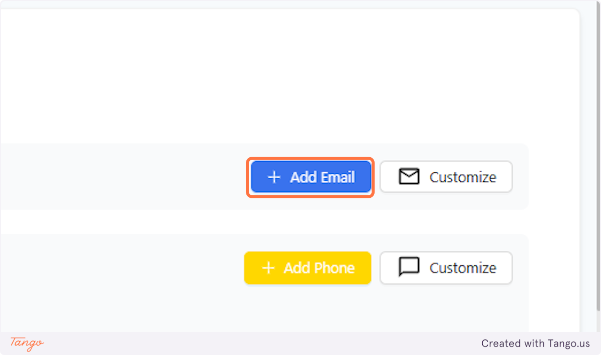 Call Notifications | Click on Add Email