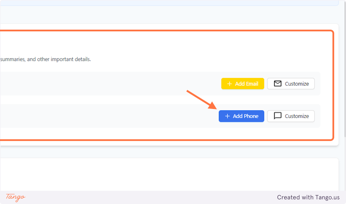 Call Notifications | Add a Phone number