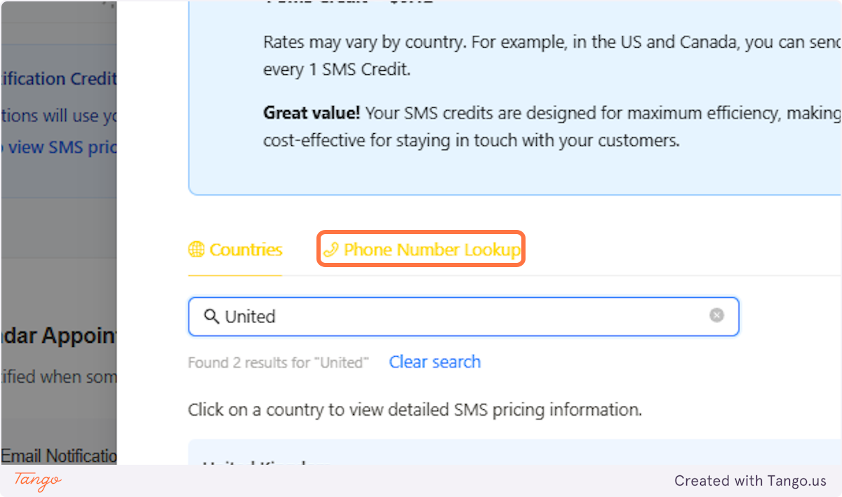 Alternative way of checking is the Phone Number Lookup