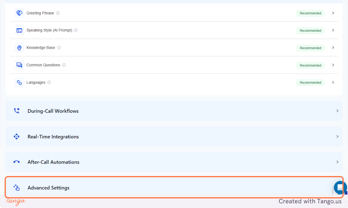 Click on Advanced Settings