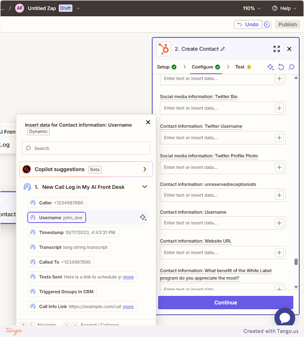 Fill in the rest of your desired information.
